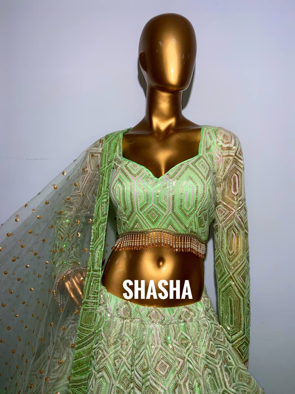 Kamakashi Green Lehenga