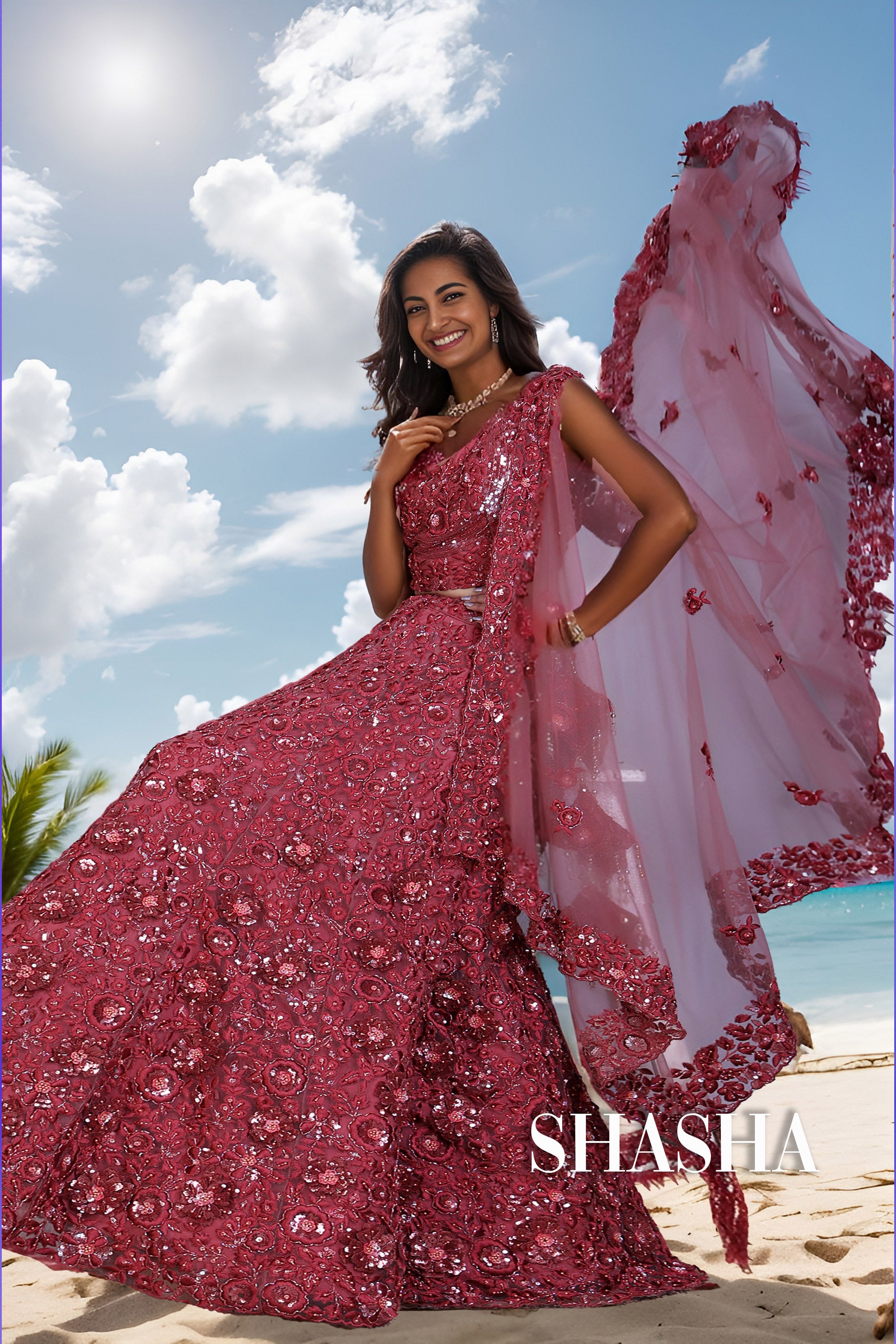 Luxury Segment | Rani Sahiba Exclusive Designer Bridal Lehenga by SHASHA |  skirt, blouse, dupatta, textile, waist | Buy Here - https://shasha .co/product/ranisahiba-lehenga/ Website - https://www.shasha.co Price Rs.  24450 + Courier Details of