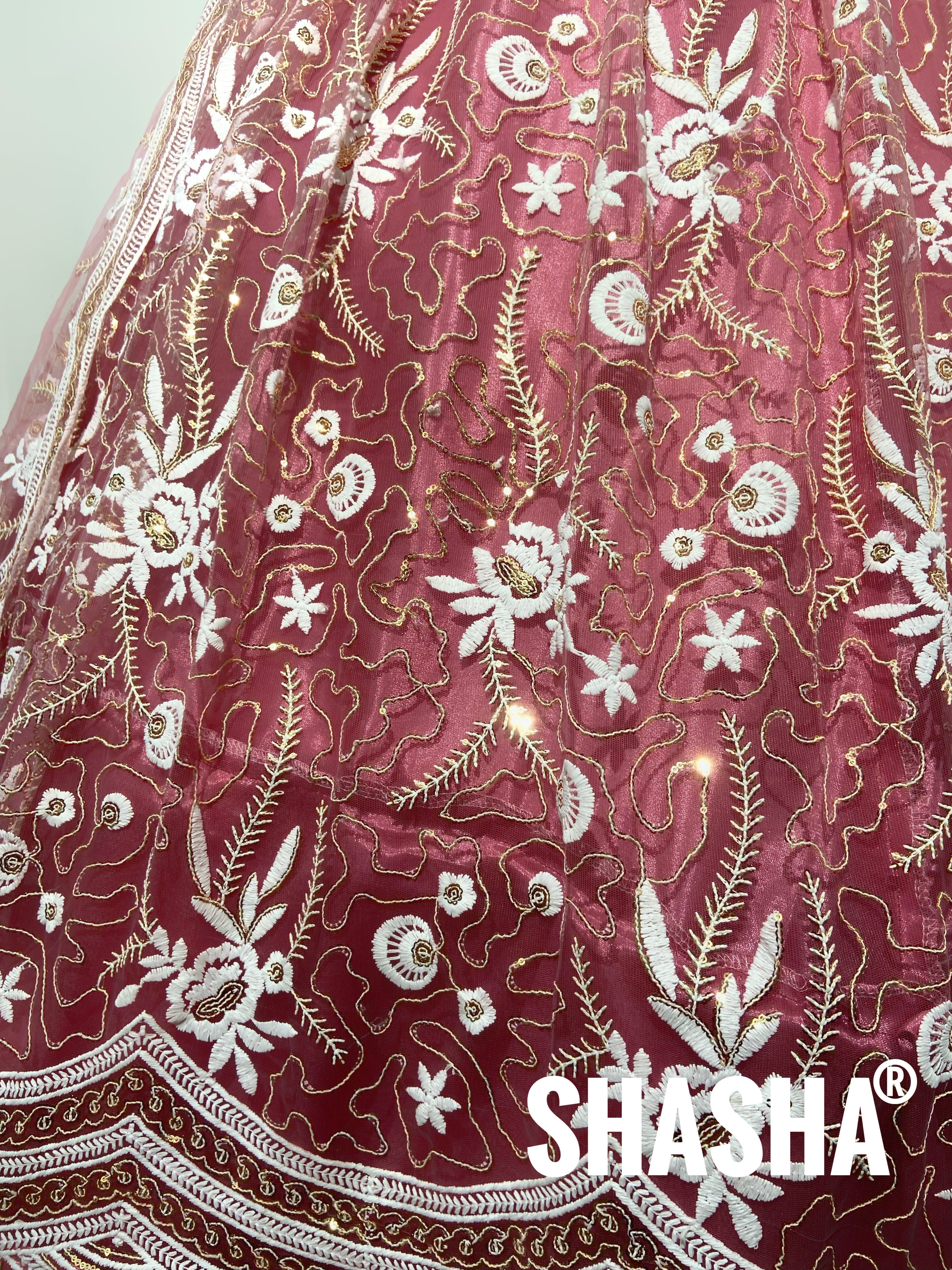 Edition of Flower Pink Lehenga