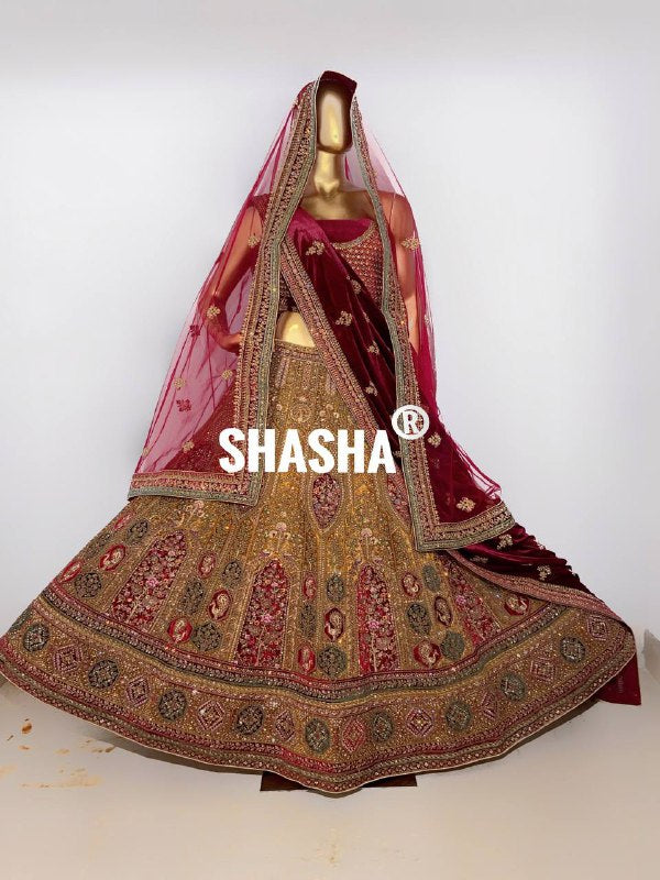 PEACH DIAMOND LEHENGA – Shasha