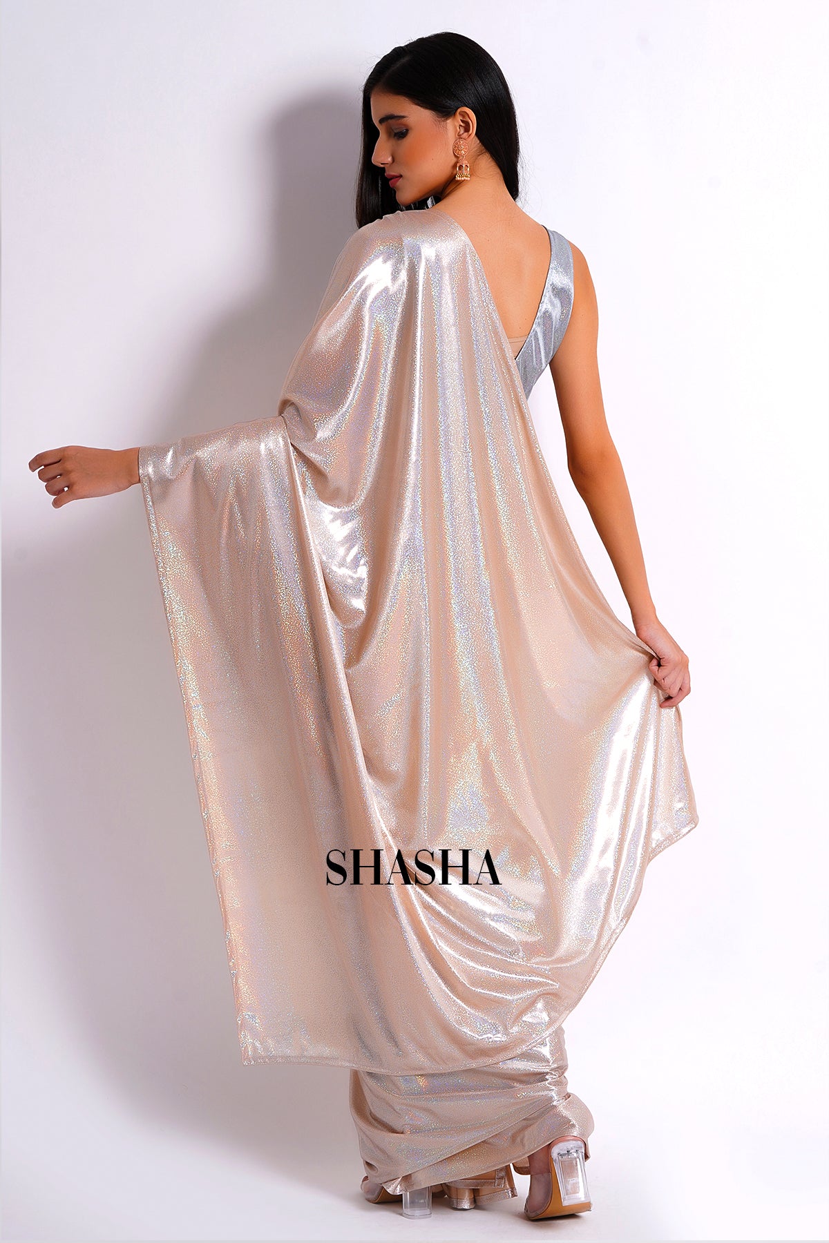 Gold Monet Designer Saree by Shasha